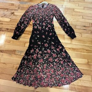 Floral Printed Long Sleeve Dresse